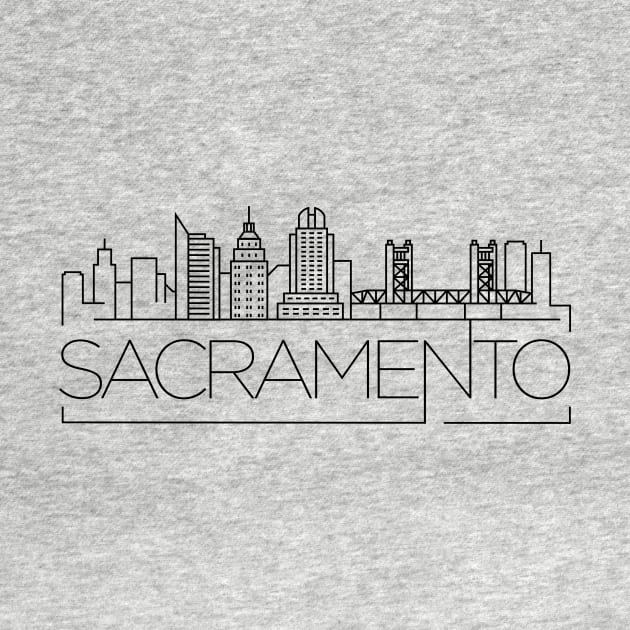 Sacramento Minimal Skyline by kursatunsal